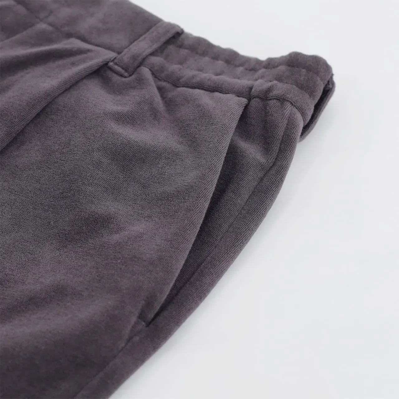 241-740314 HIGH GAUGE PILE TAPERED TROUSERS