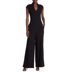 Alexia Admor - Scarlett Solid Wide Leg V Neck Jumpsuit