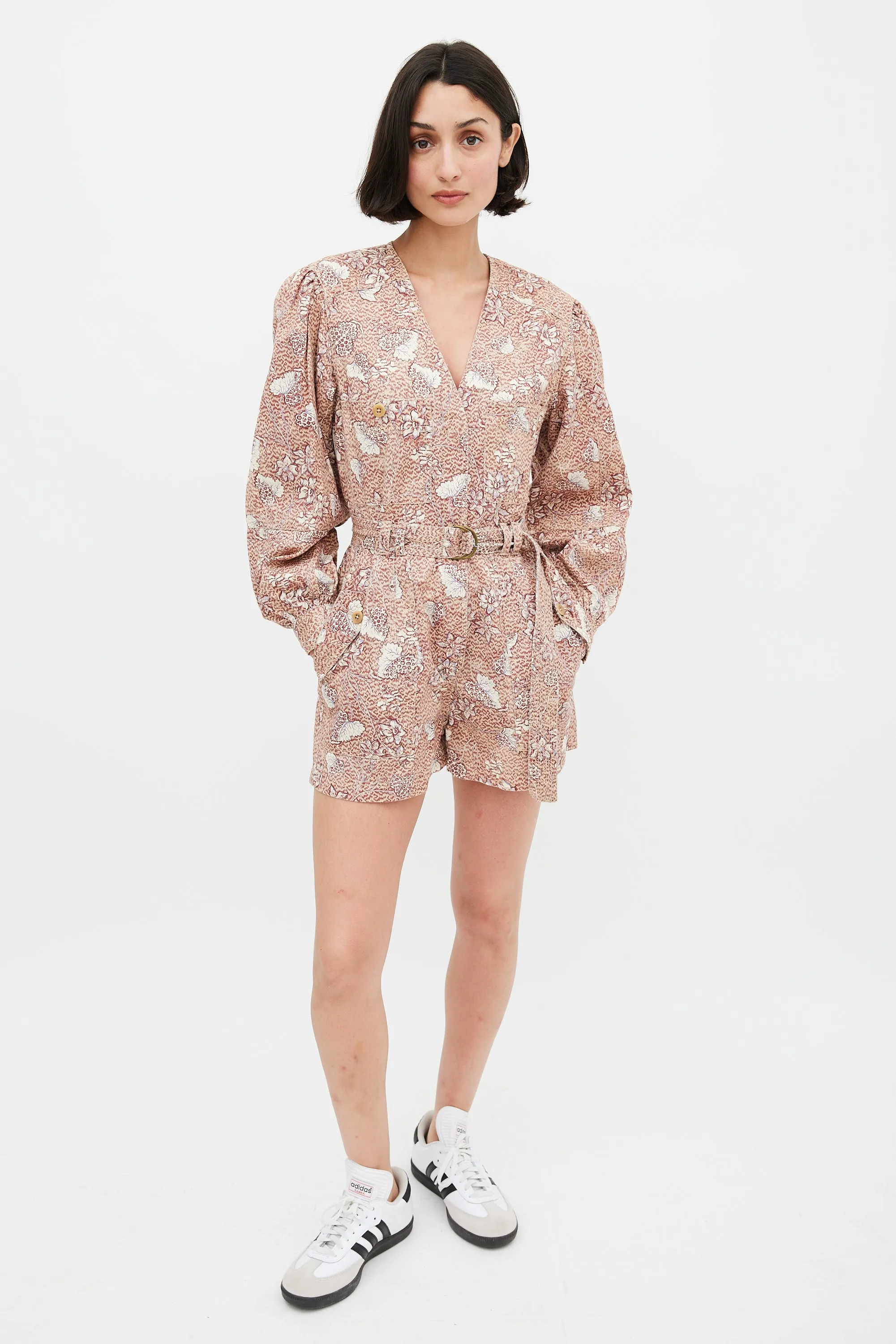 Brown & Multicolour Floral Cameron Romper