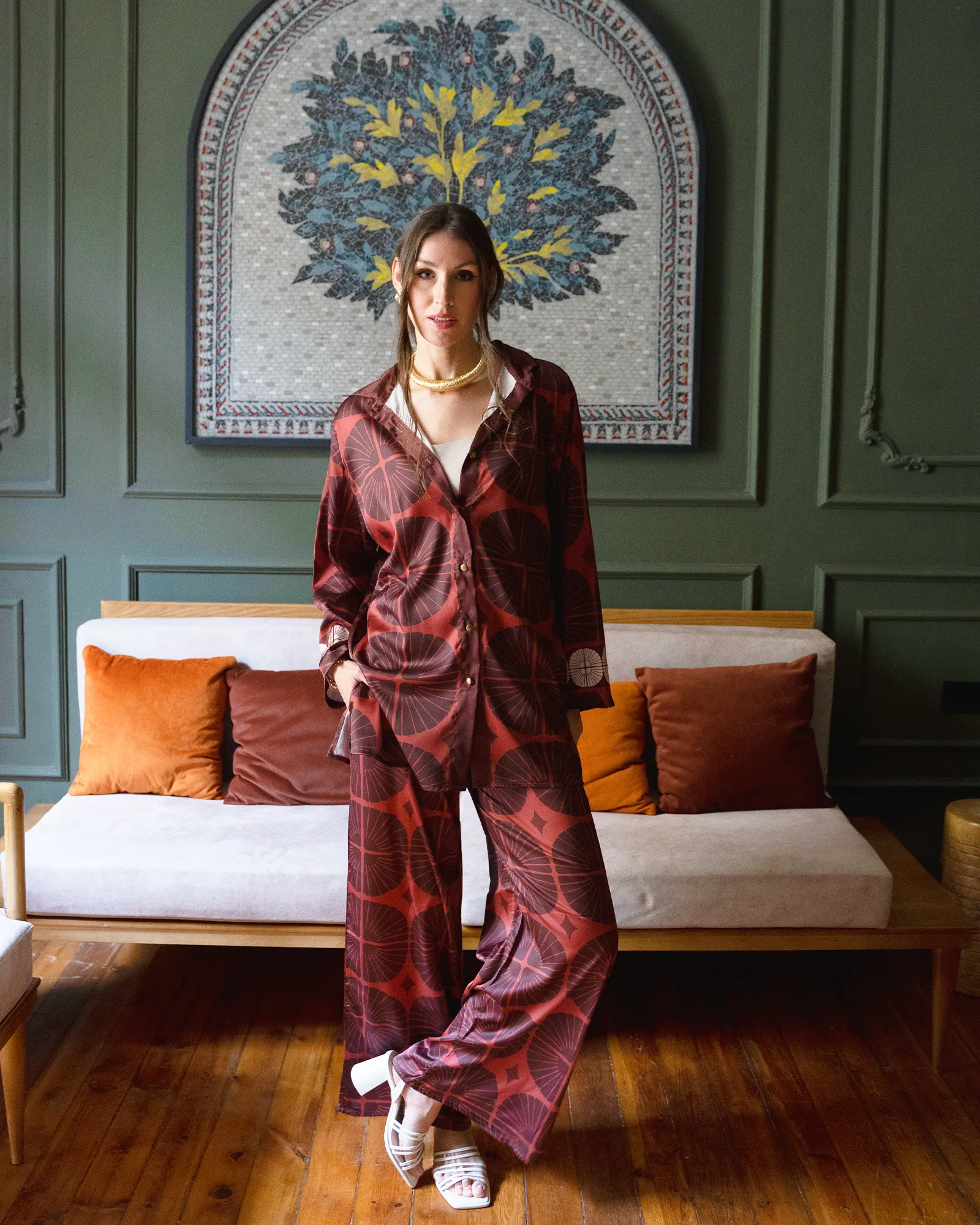 Brown Dahlia Pants