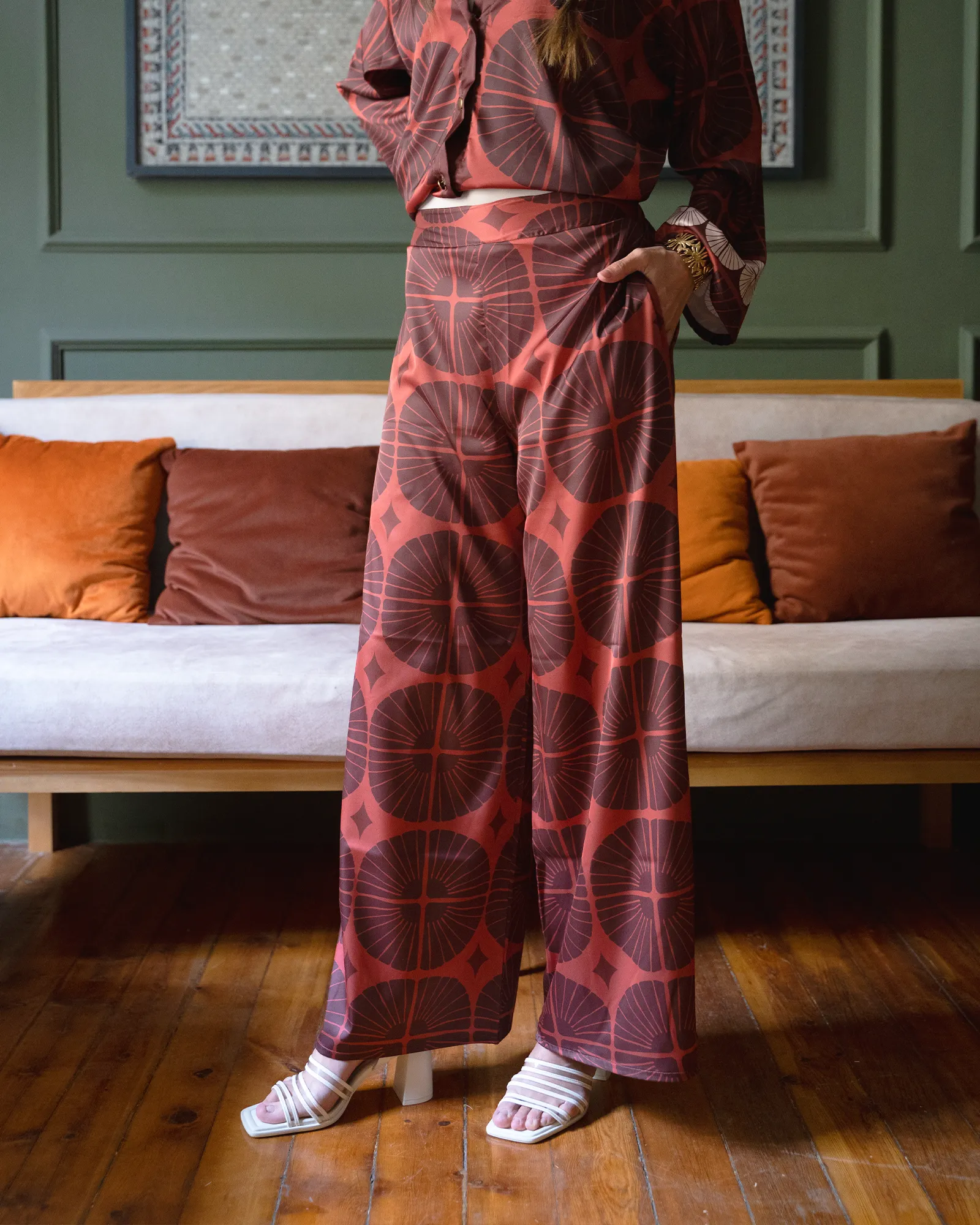Brown Dahlia Pants