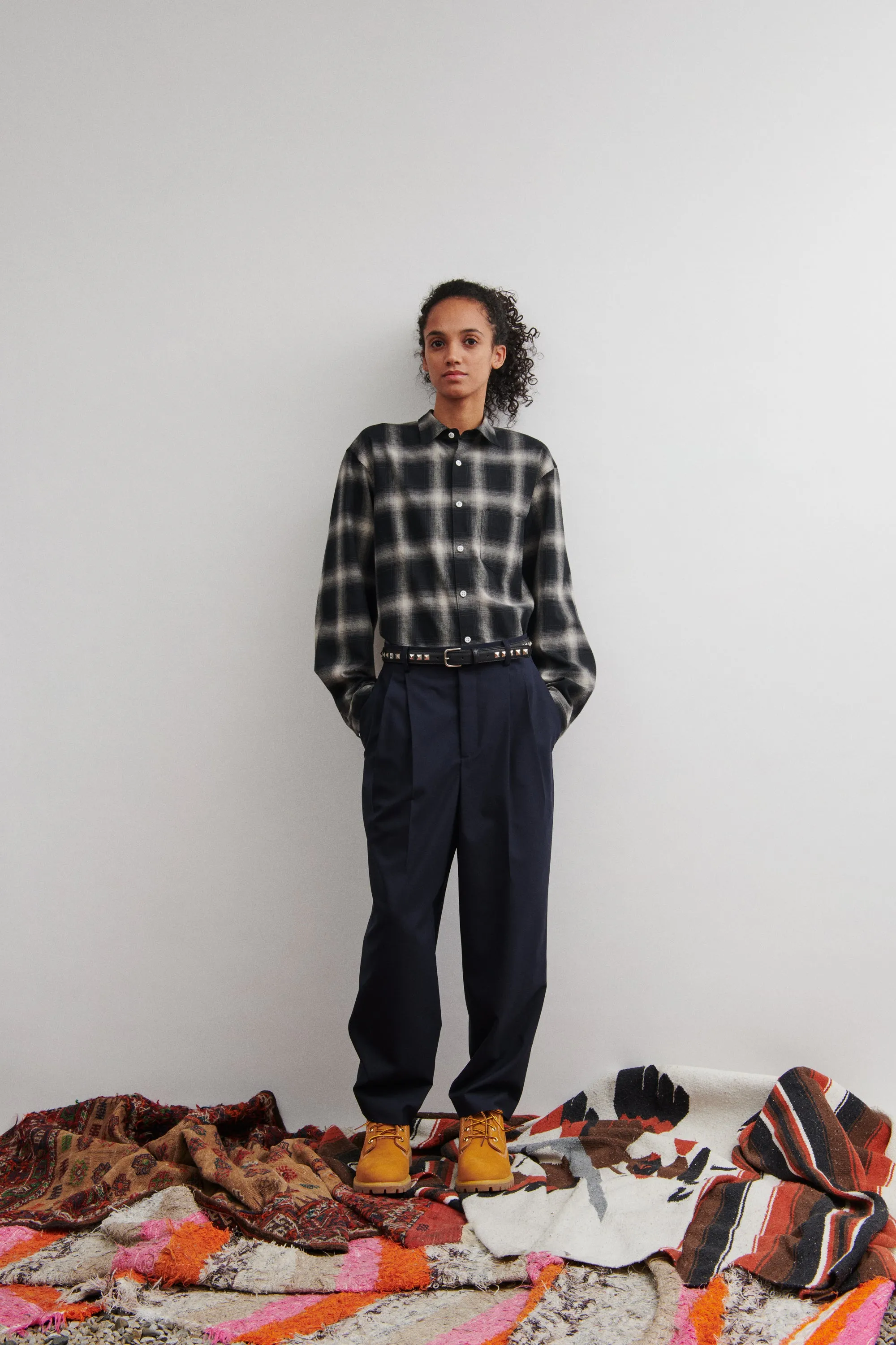 DWWB041 2 TUCK TAPERED PANTS