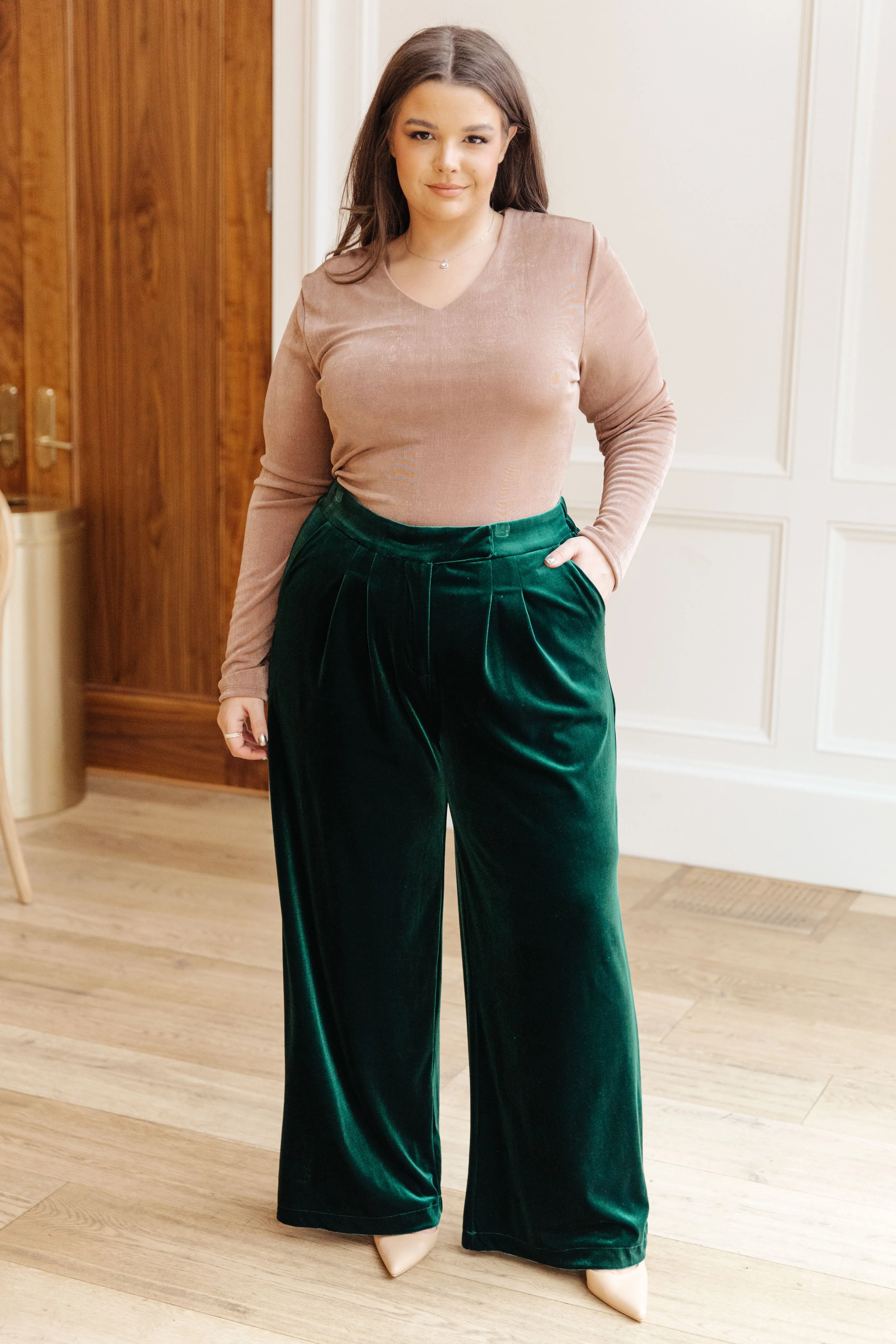 Emerald Velvet Pants