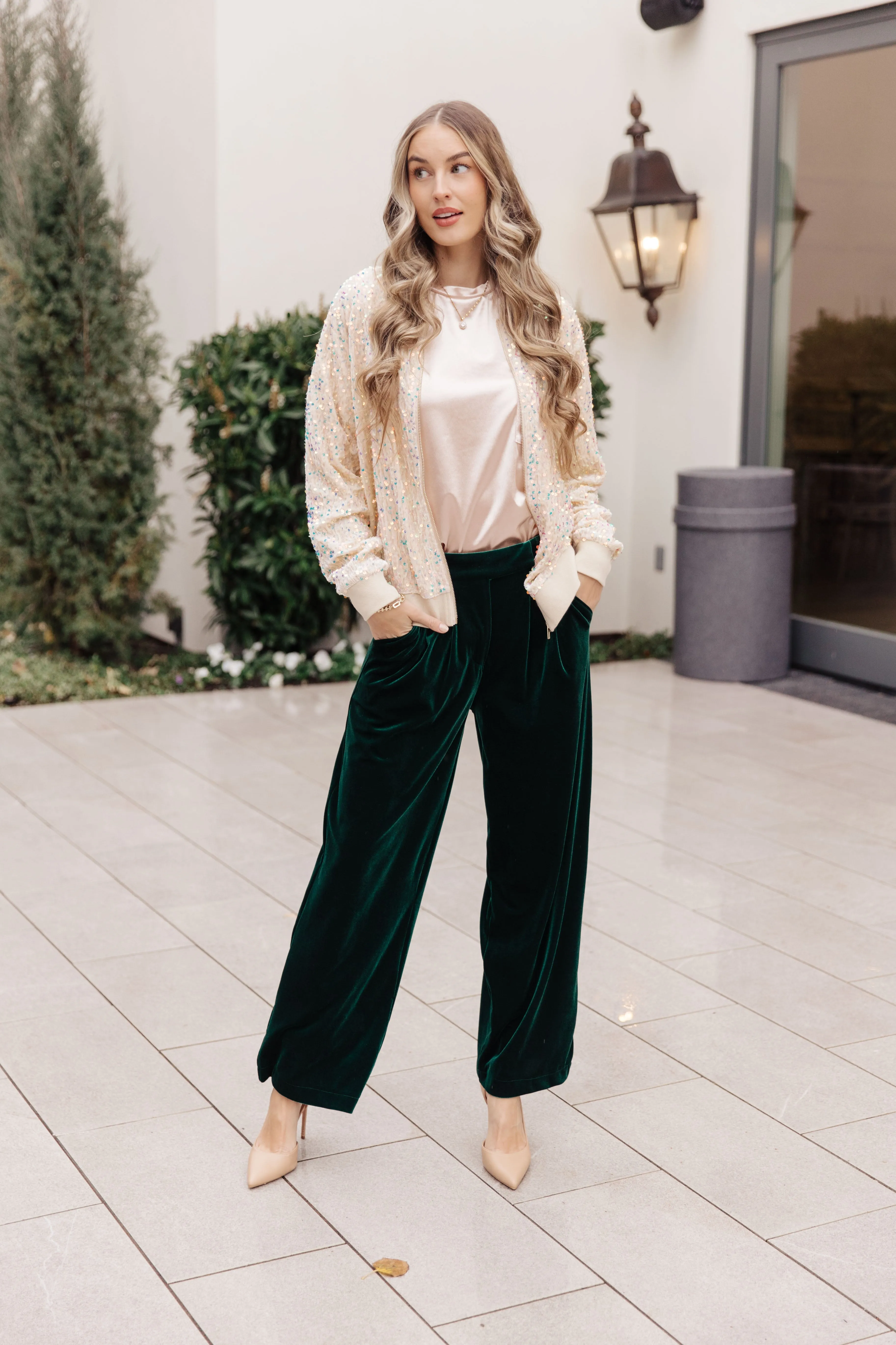 Emerald Velvet Pants