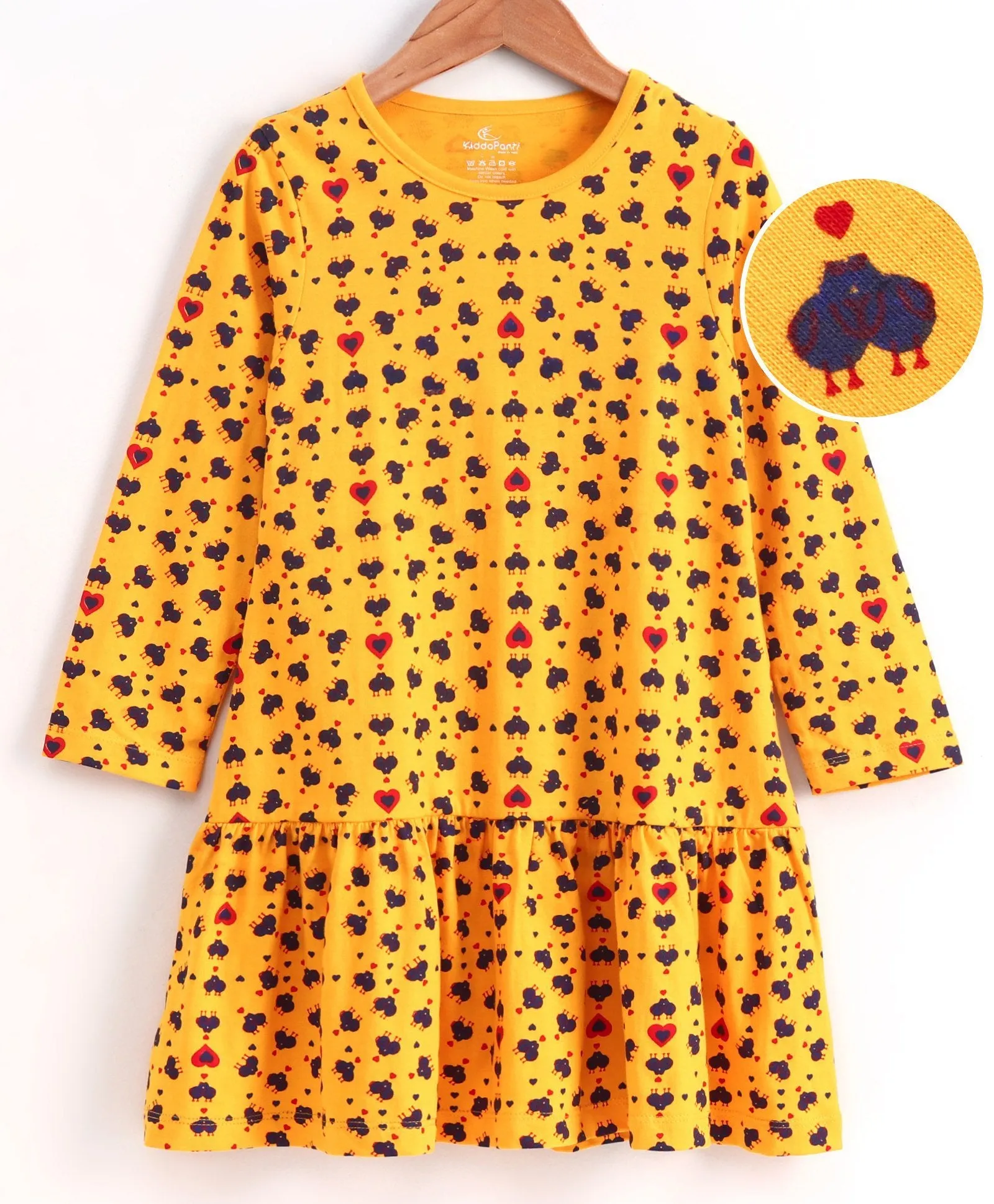 Girls Cotton Full Sleeves Jersey Dress
