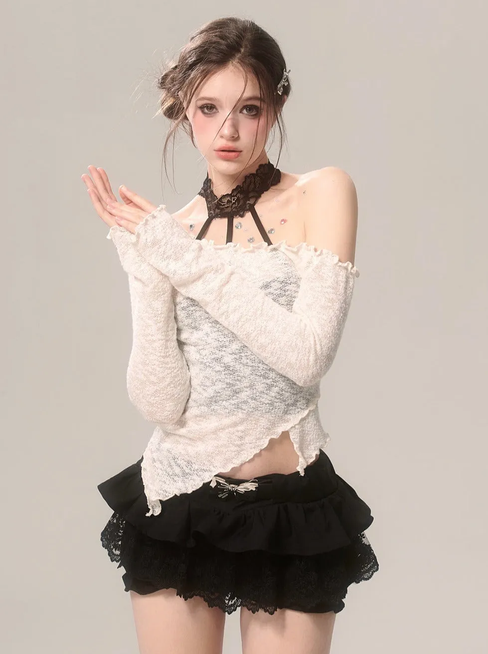 Lace Innerwear Top Halter-neck