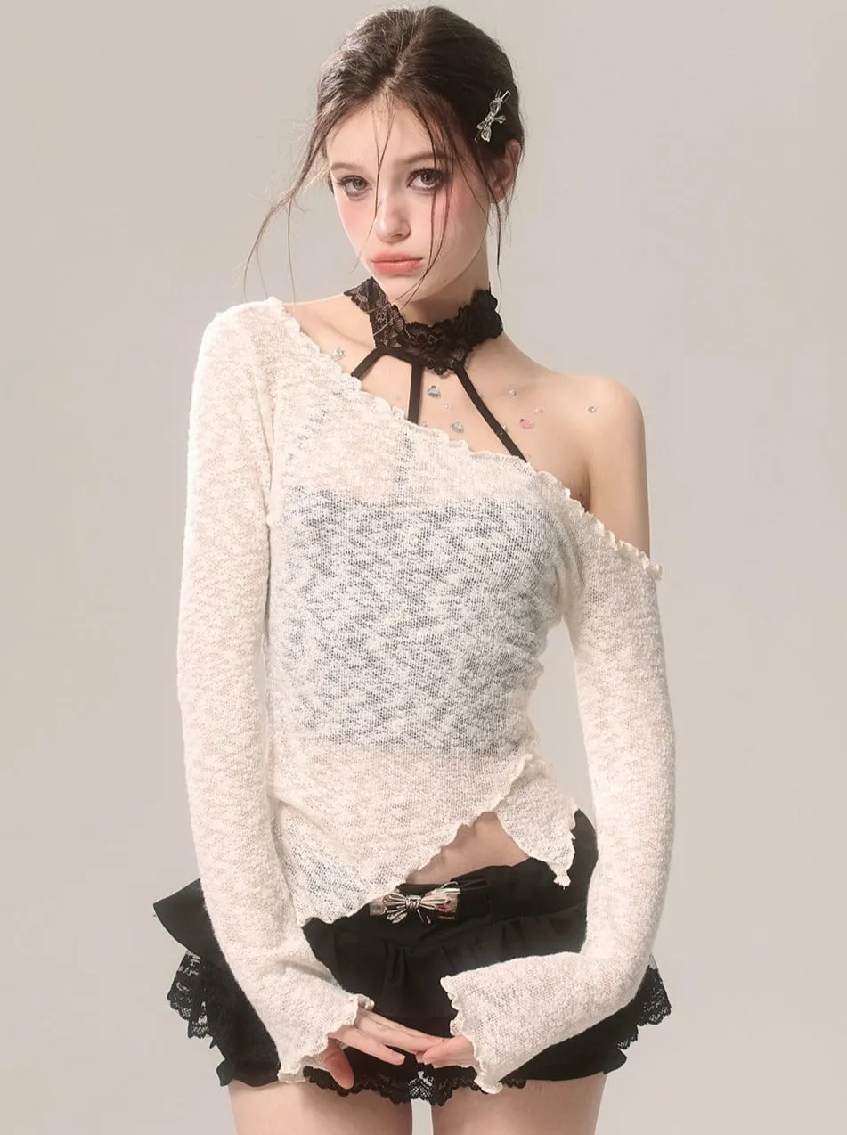 Lace Innerwear Top Halter-neck
