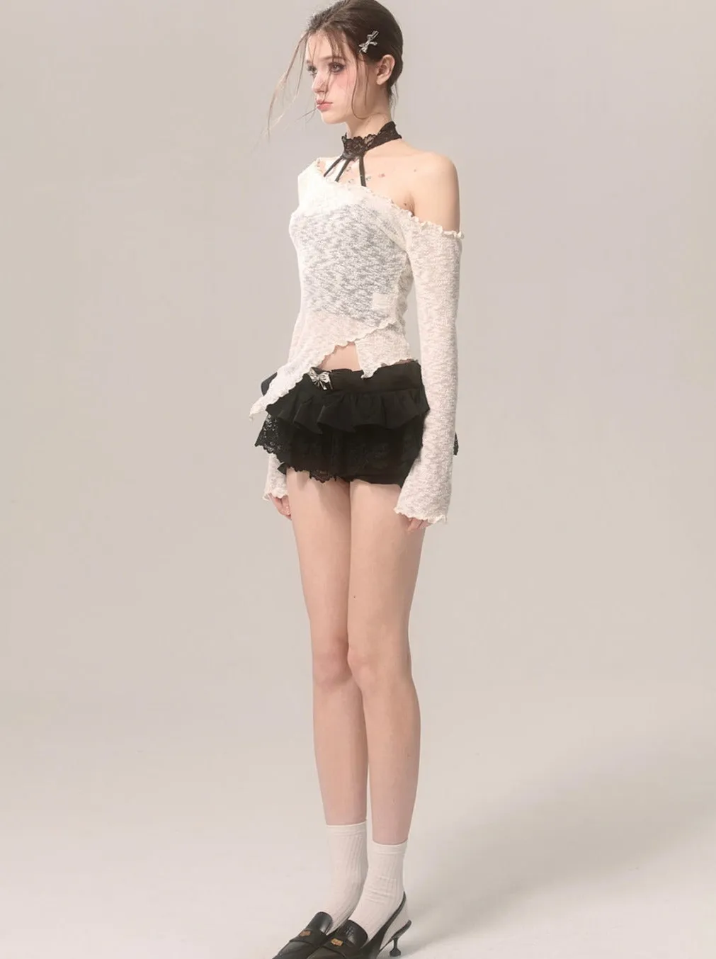 Lace Innerwear Top Halter-neck