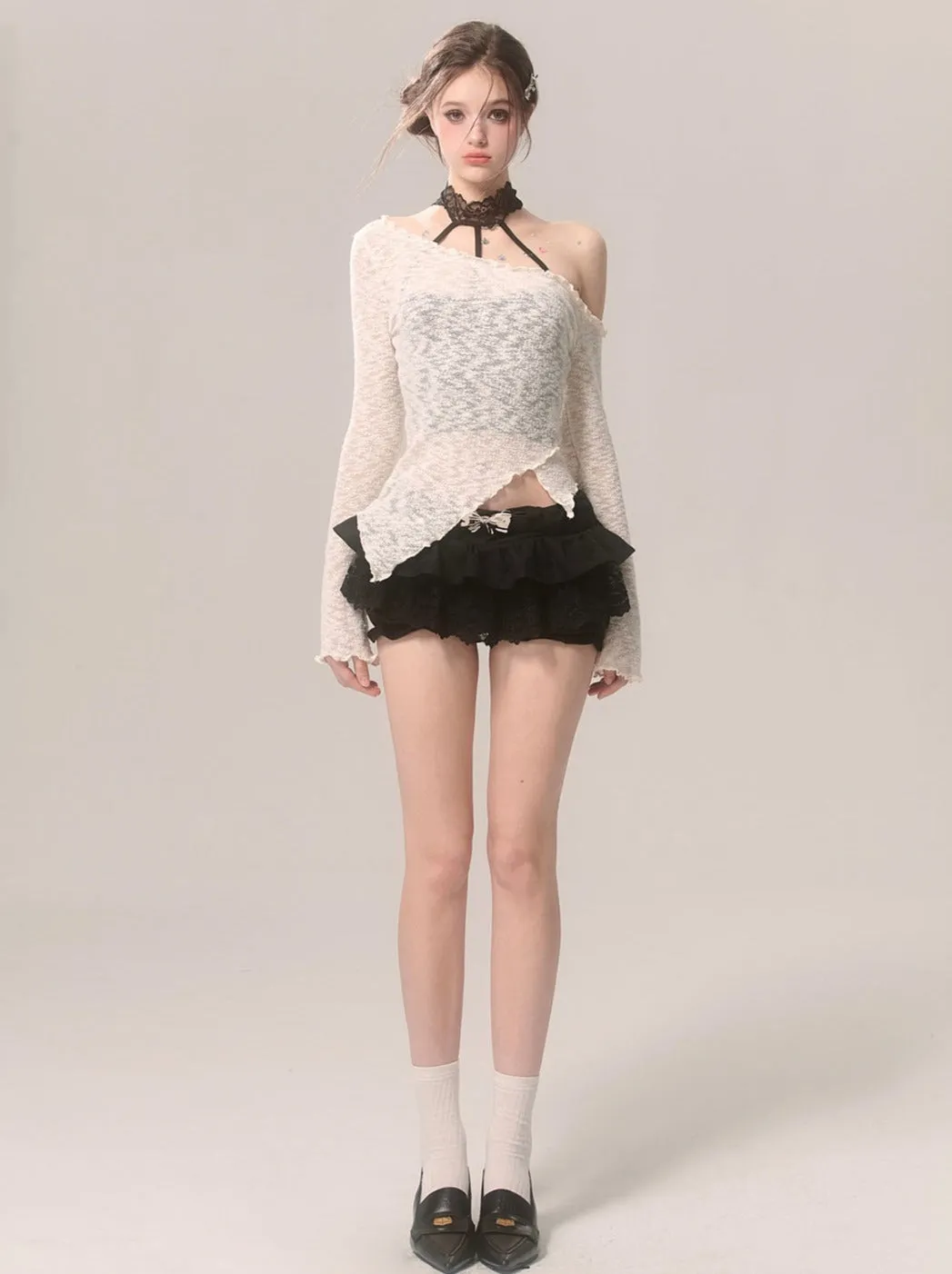 Lace Innerwear Top Halter-neck