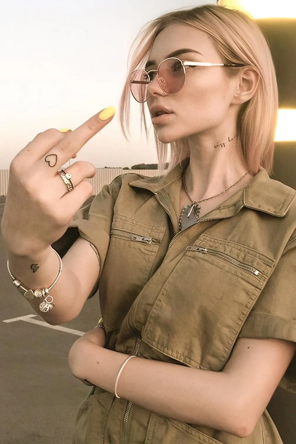 Retro Khaki Denim Cryptid Jumpsuit