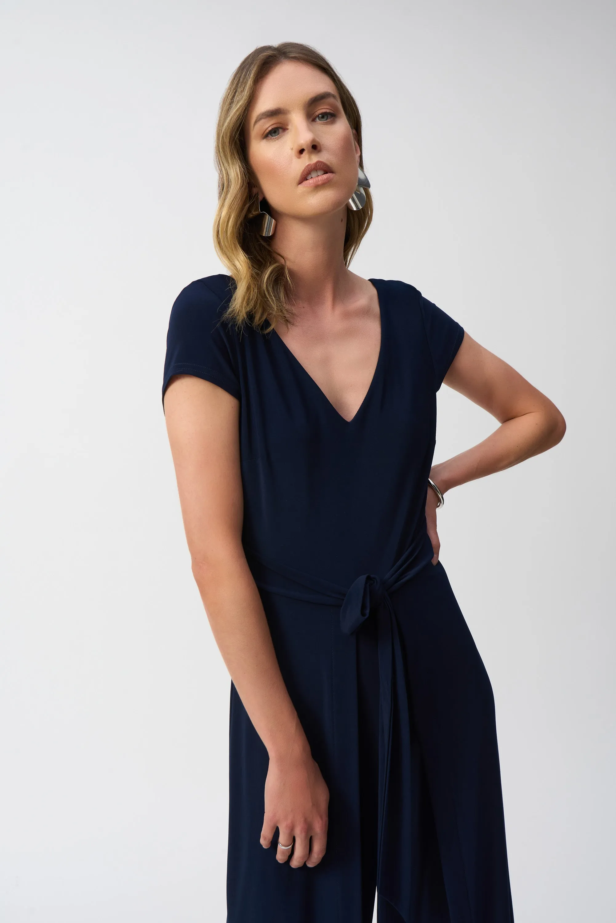 Silky Knit Wide-Leg Jumpsuit