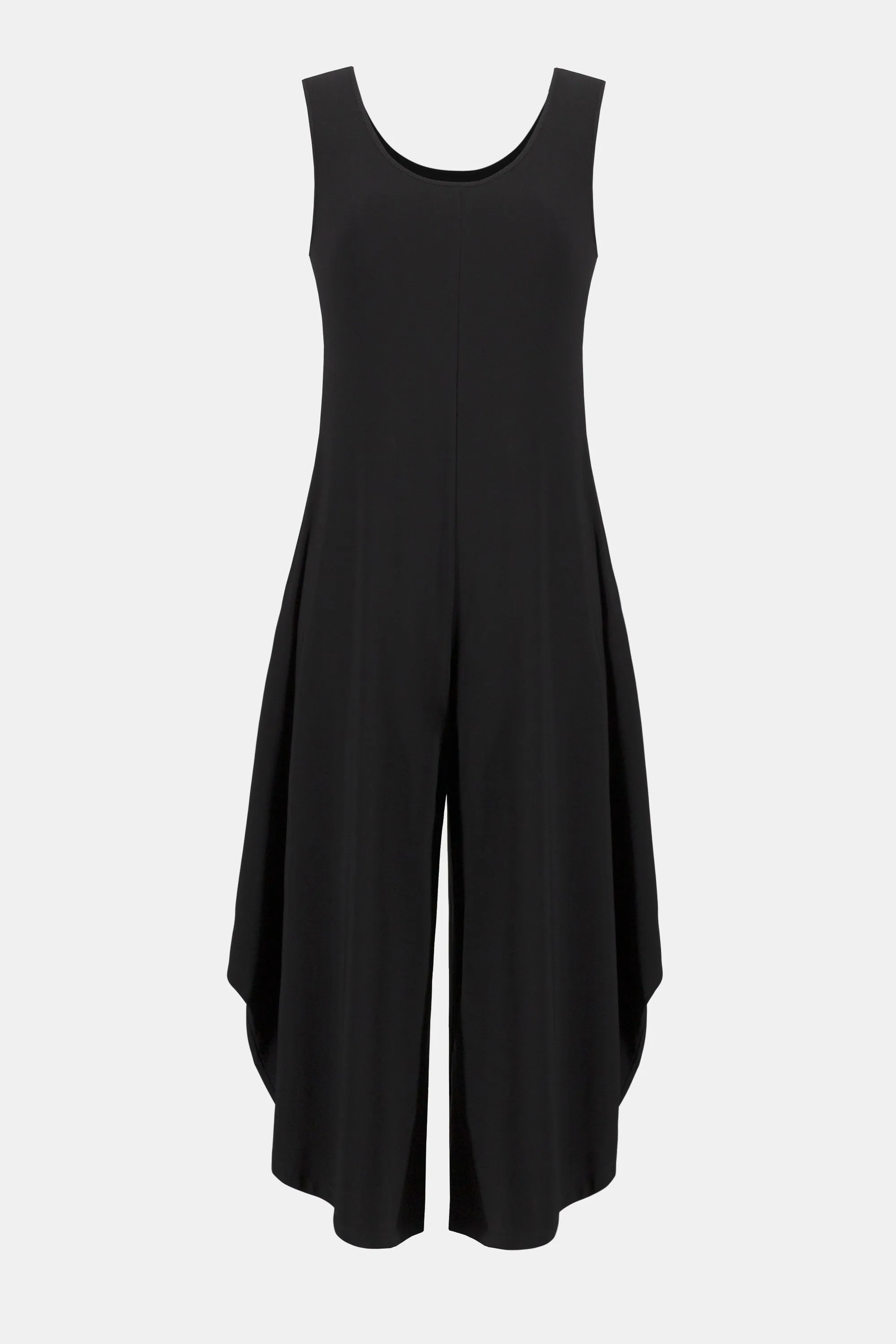 Silky Knit Wide-Leg Sleeveless Jumpsuit