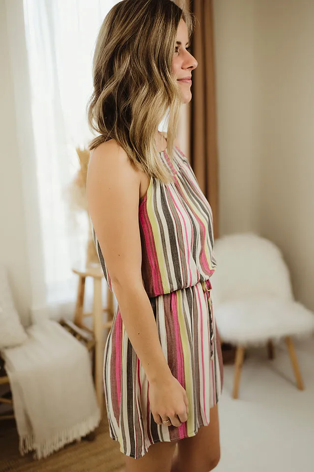 Smocked Striped Romper