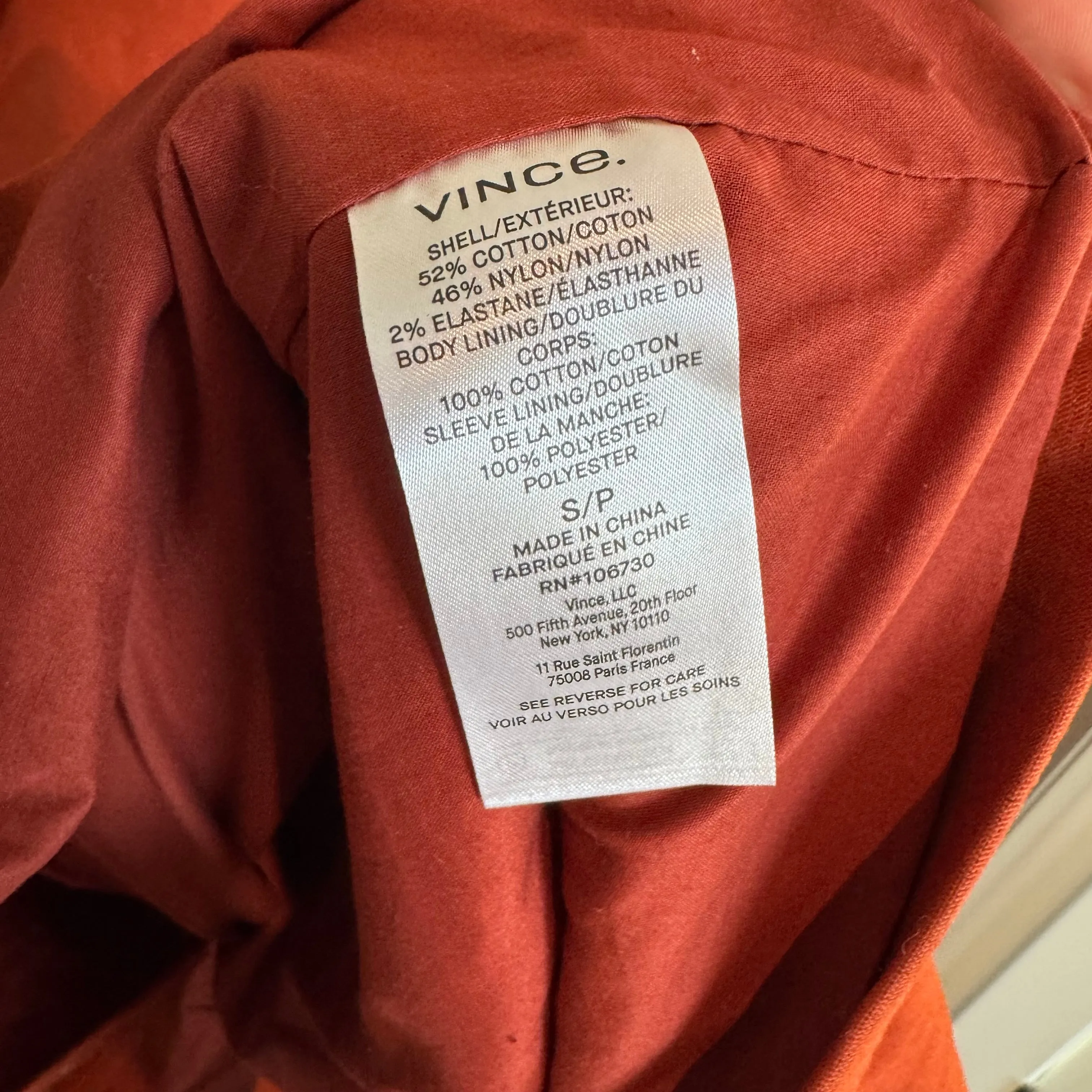 Vince Long Belted Trench Coat