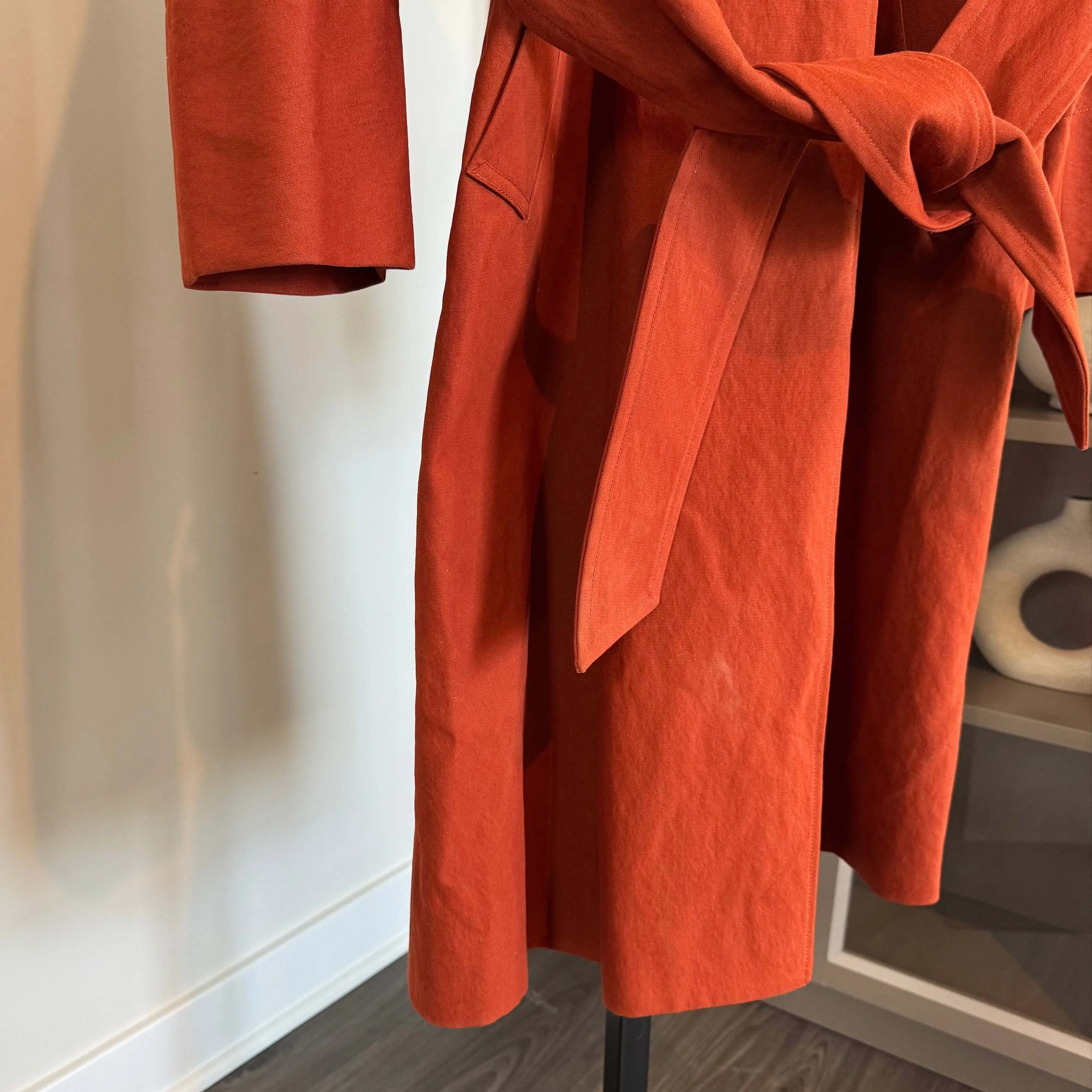 Vince Long Belted Trench Coat
