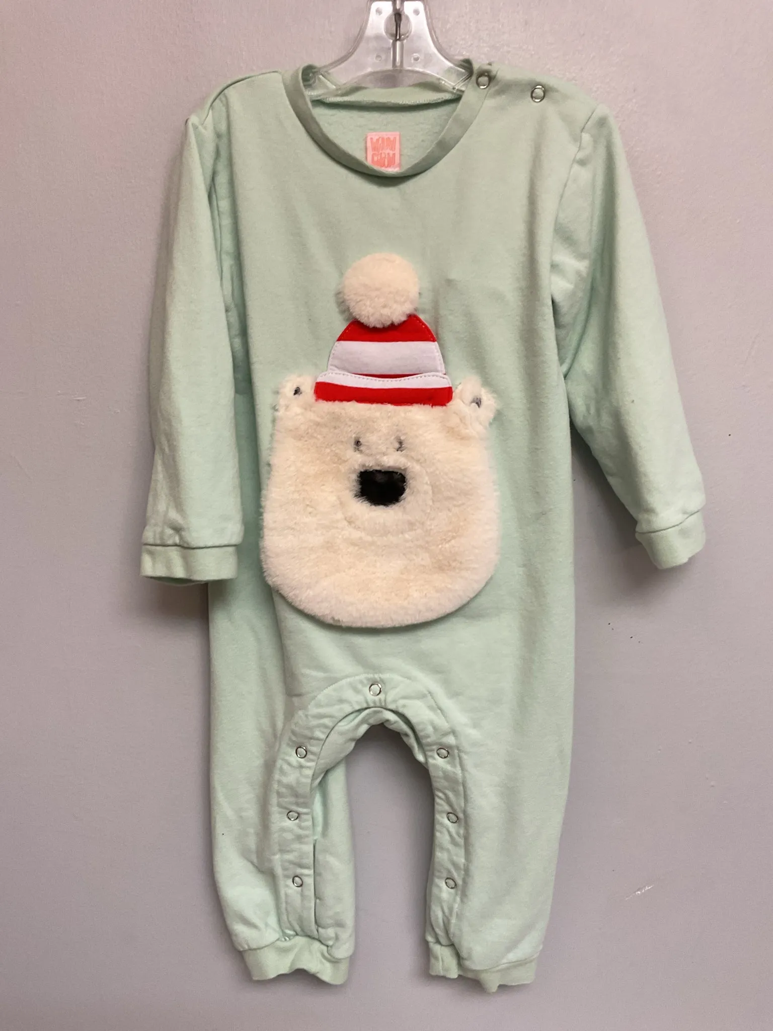 Wauw Capow Size 24M Mint Bear Cotton Infant Boys Jumpsuits & Coveralls