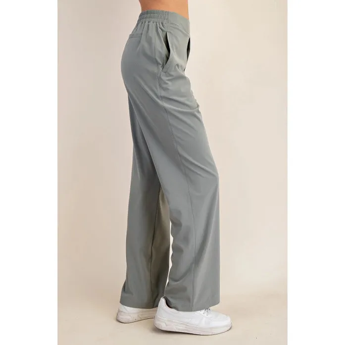 Woven Straight Trouser Athletic Pants