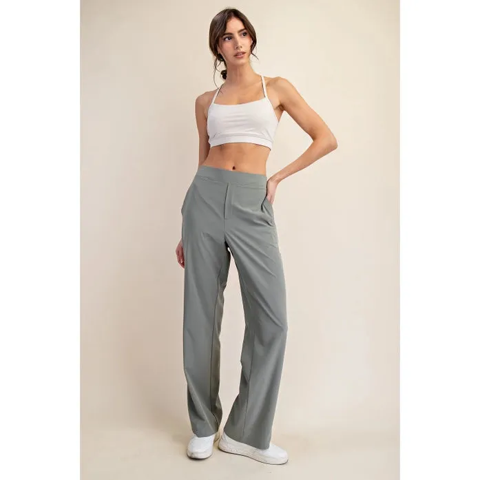 Woven Straight Trouser Athletic Pants